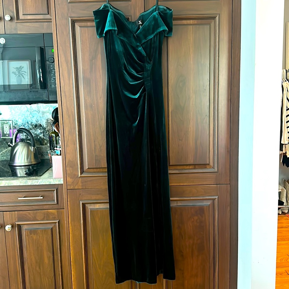 Velvet Green Maxi Dress. Worn once. Great condition.